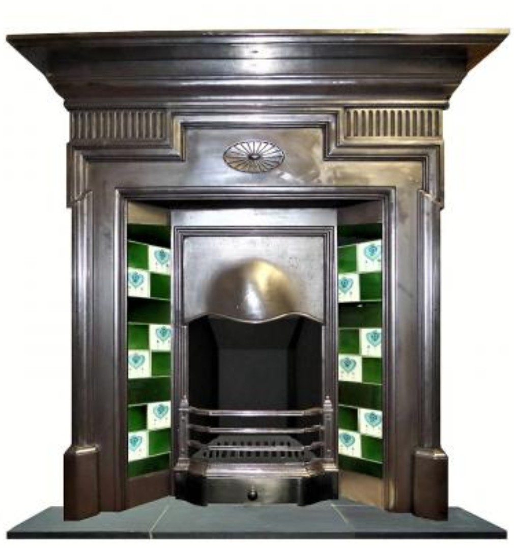 An edwardian antique fireplace