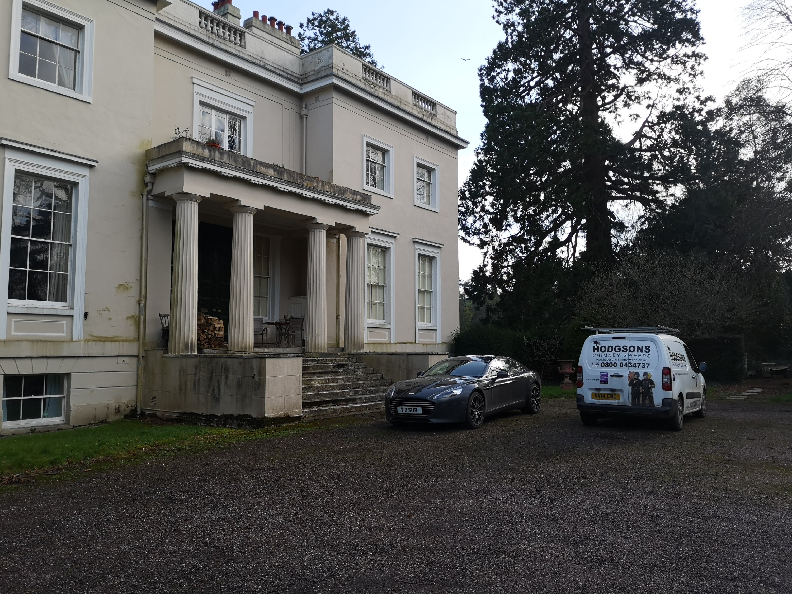 Hodgsons Chimney Sweeps undertaking a CCTV inspection at Trehill House, Kenn, Exeter